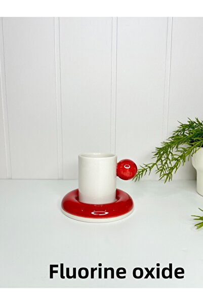 seda seramik Handmade 9 Color Dragee Series 4-Piece Coffee Cup Set for 2 People