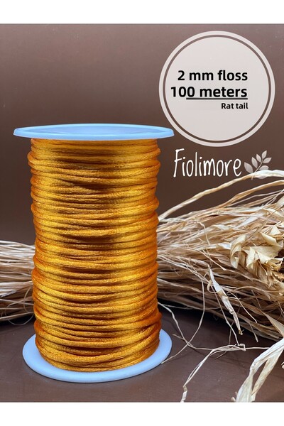 Fiolimore Snur de 2 mm culoare portocalie (COADĂ DE RATĂ) (1 BOBINA 100 METRI...