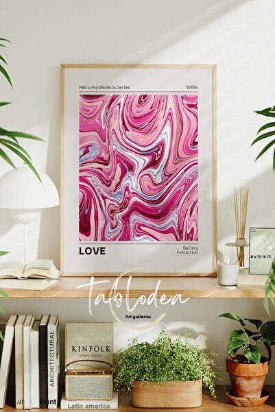 tablodea Tablou Iubire Psihedelică, Poster Încadrat Iubire Retro, Tablou Iubi...