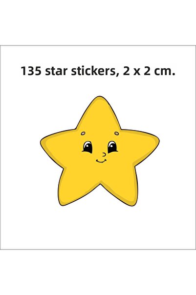 Sinek Kupası Tasarım Star 135 Pieces Label Sticker