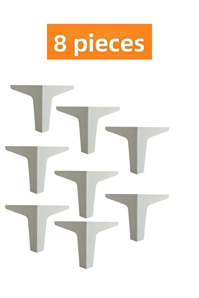 HOMDEP Sofa Armchair Tv Unit Console Heightening Paris Model Plastic Leg White 12cm 8 Pieces