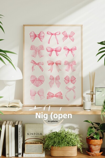 tablodea Tablou cu panglici în stil maximalist, Poster înrămat cu panglici la...