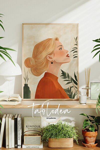 tablodea Pictură abstractă cu poster înrămat cu femei, pictură abstractă boem...