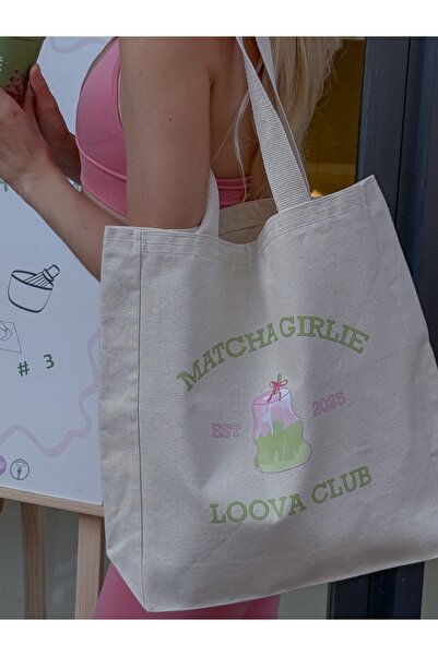 Loova Υφασμάτινη τσάντα Matcha Girlie Tote Bag