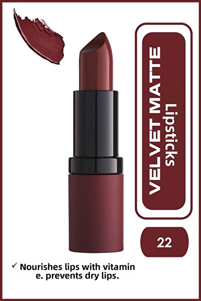 Golden Rose Velvet Matte Lipstick No: 22 Mid Brown - Mat Ruj