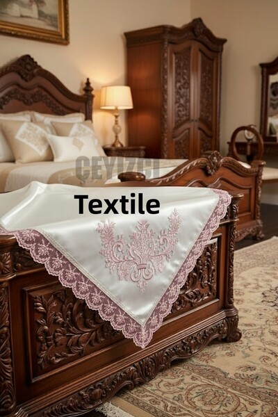 Çt Çeyizci Tekstil French Laced Embroidered, Satin Luxury Dowry Bundle, Engagement Bundle