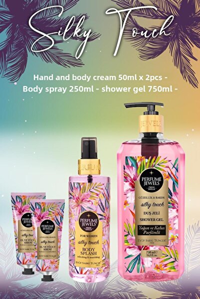 Eyüp Sabri Tuncer Silky Touch Body Spray 250 Ml, Shower Gel 750 ml and Cream 50 ml X 2 Pcs