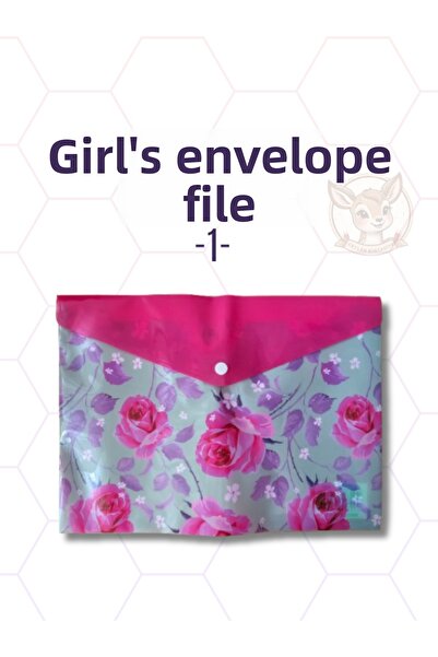 Ceylan Kırtasiye 1 Piece A4 Printed Snap File for Girls (1 Piece)