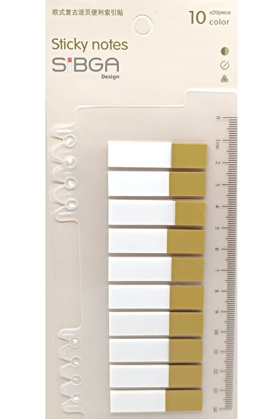 sibga tasarım ملصقات لاصقة شفافة خضراء نصفية. علامة كتاب لاصقة 200 ورقة