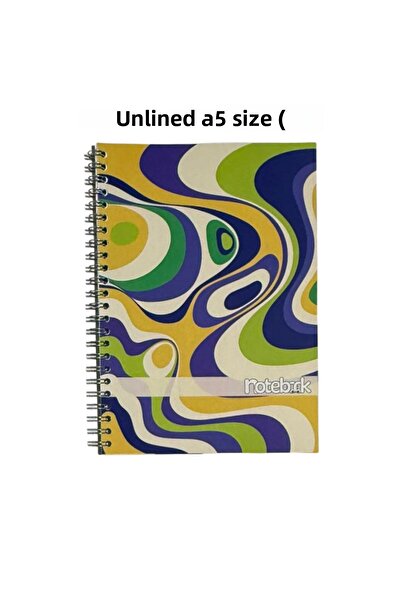 KarmaOfis A5 Spiral Marbled Notebook 40 Sheets 3-Ring (All Unlined)
