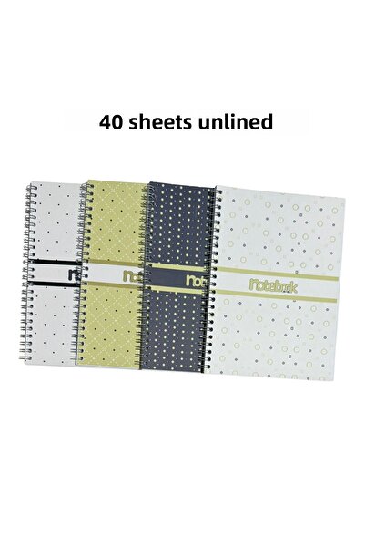 KarmaOfis A5 Spiral Polka Dot Notebook 40 Sheets 4-Ring (All Unlined)