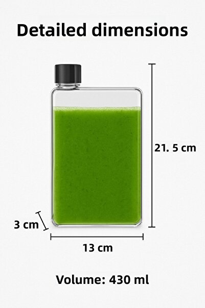 NY HOME A5 Beverage Flask Transparent 430 ml