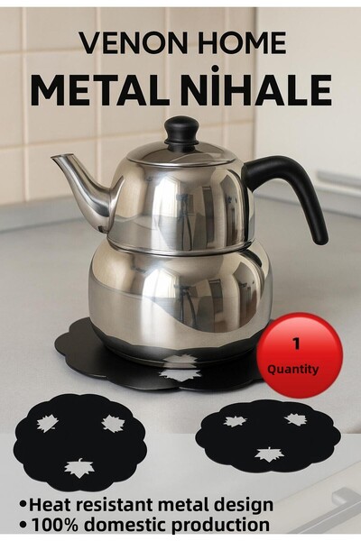 VENON Lotus Pattern Heat-Resistant Metal Trivet – Kitchen & Teapot Coaster Kitchen Organization Pot Holder