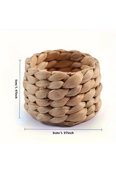 Hobi Kafe 12Pcs Bohemian Woven Napkin Rings