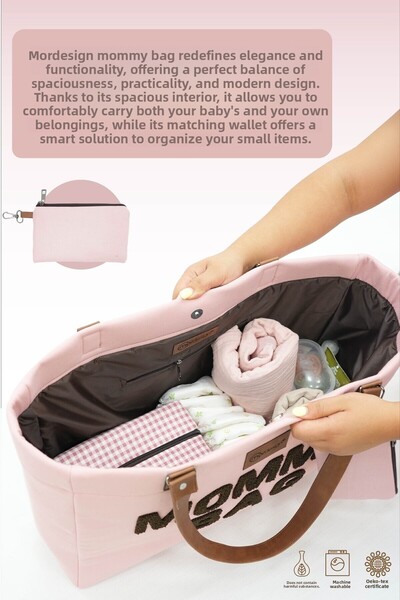 mordesign Panama Bag, Mother Baby Care Bag, Mommy Bag, with Wallet Gift, XL Large Size, Essential Edit Series