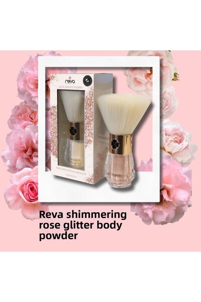 REVA بودرة الجسم ذات القطع المنخفضة بالورد اللامع - انفجار الورد للديكوليت - ...