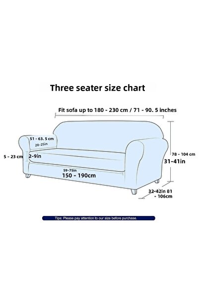 elgeyar Flexible Jacquard 3 Seater Sofa - Bar Pattern, Skirtless, Sofa and Sofa Bed Cover