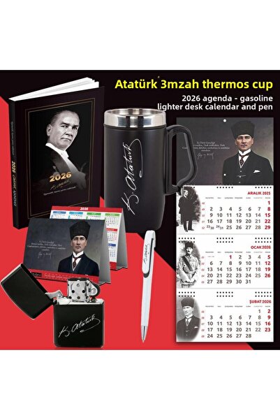 Halk Kitabevi Ατατούρκ έγραψε τον υπογραφή του στο ημερολόγιο του 2026 - Θερμ...