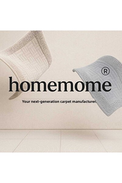 HOMEMOME Βαμβακερό χαλάκι μπάνιου λουλούδι σετ 2 τεμαχίων γκρι 60*100 & 50*60