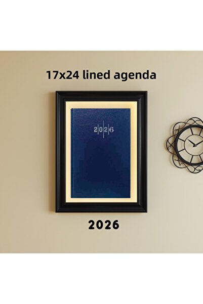 KarmaOfis 2026 Дневник 17X24 с линии, тъмносин