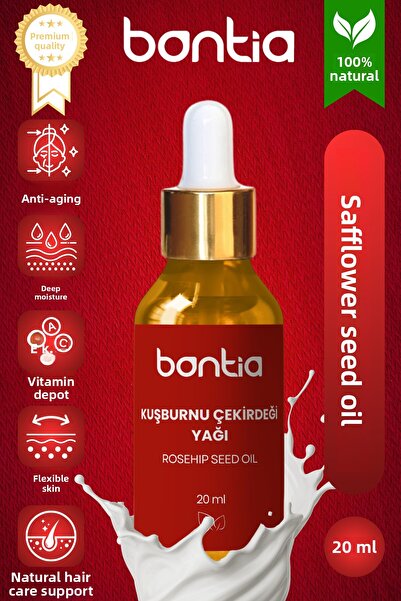 Bontia زيت بذور ثمر الورد 20 مل - معصور على البارد |   علاجات عيوب البشرة والتجاعيد والندبات والعناية تحت العين