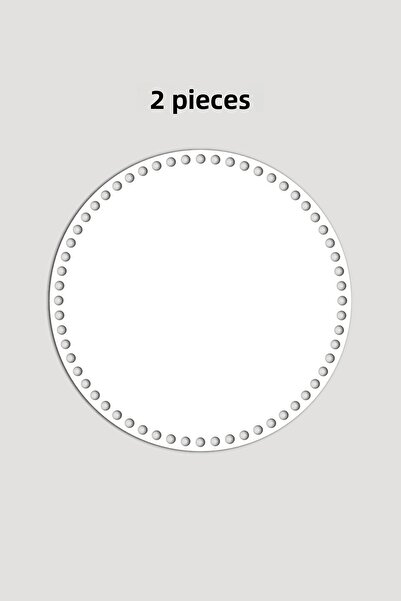Lucena قاعدة صينية خشبية مستديرة 50 سم 2 قطعة أبيض 3 مم