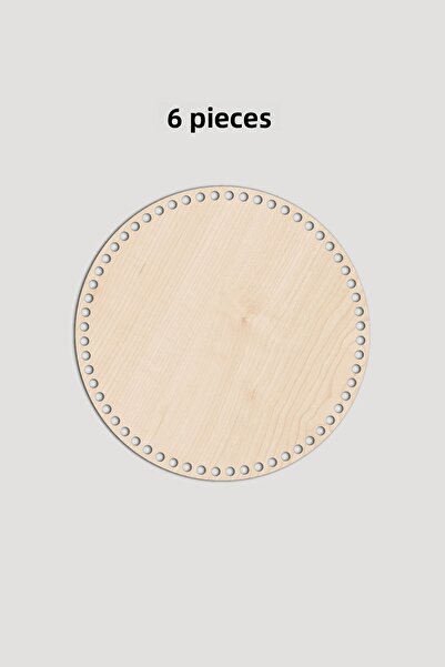 Lucena Ξύλινος Στρογγυλός Δίσκος Καλαθιού Βάση 18 εκ. 6 Τεμάχια Αξιλάρι 3εκ.