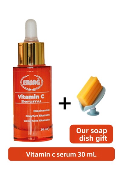 Ersağ Vitamin C Skin Serum 30 ml - Our Soap Dispenser Gift 396-055