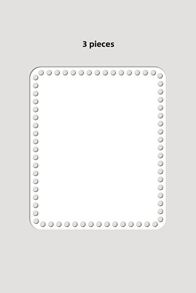 Lucena Ξύλινος Ορθογώνιος Οβάλ Καλάθι Δίσκος Βάσης 25x40 cm 3 Τεμάχια Λευκό 3mm