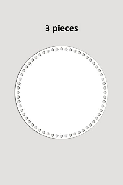 Lucena Ξύλινη Στρογγυλή Βάση Δίσκου Καλαθιού 33 εκ. 3 Τεμάχια Λευκό 3mm