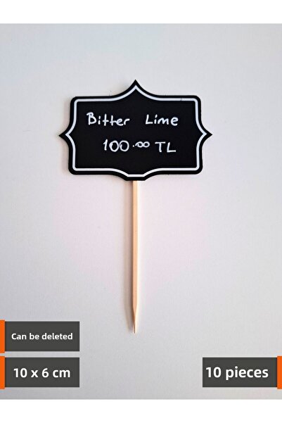 Şeffaf Etiket 10 bucăți etichete negre ștergebile pentru tablă cu stick Etichetă adhezivă 10x6 cm Etichetă de preț Dc4Z