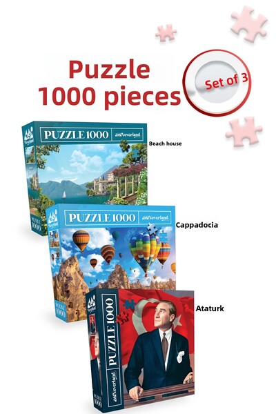 Neverland 3 Pieces 1000 Piece Puzzle - Ataturk and the Coastal House and Capp...