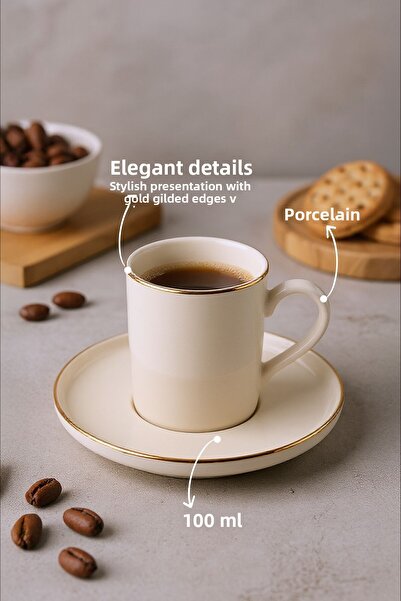 Bambum Dante 6-Person Coffee Cup Set Gold