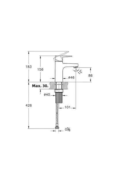 Artema Flow Square Lavabo Bataryası A43044