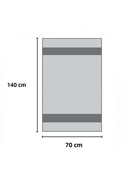 KAYABEY HOME Gray Color Luxury Bath Towel – High Water Absorbent Extra Soft Thick with Border 70X140 cm