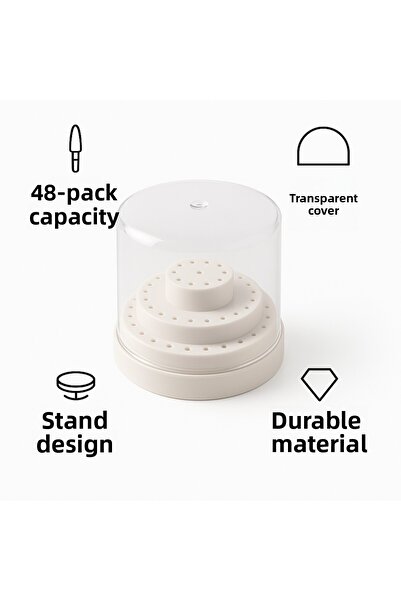 Rulia Professional Rulia 48-Piece Milling Cutter Storage Box – Transparent Lid, Durable and Hygienic Organizer