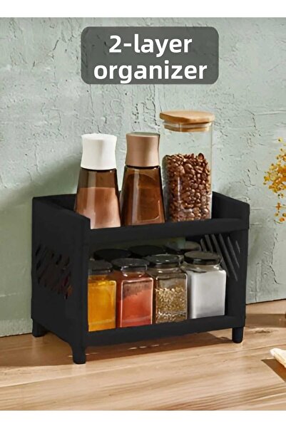 CEPHOME 2 Tier Plastic Detachable Kitchen Organizer