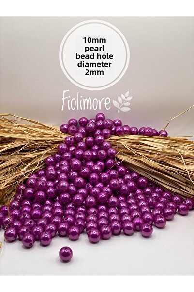 Fiolimore Mărgele de perle de orhidee din plastic placat de lux de 10 mm (50 ...