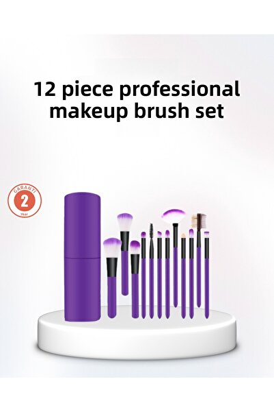 Clevora 12 Pieces Professional Brush Set for Flawless Makeup with Portable Bo...