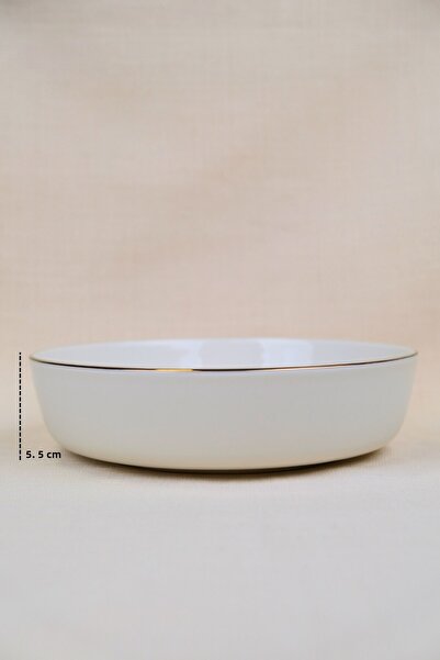 tabakevi Tabak Evi Porcelain Natura Iris Gold Gilded Bowl 20,50X5Cm 1170Cc 6 Li