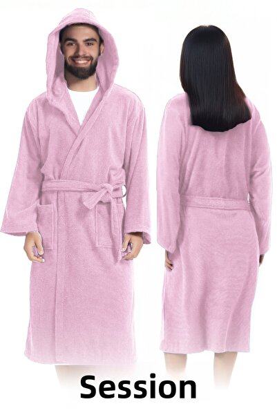 Isessia Halat de baie unisex cu glugă din bumbac Fidel, cu glugă pentru adulț...