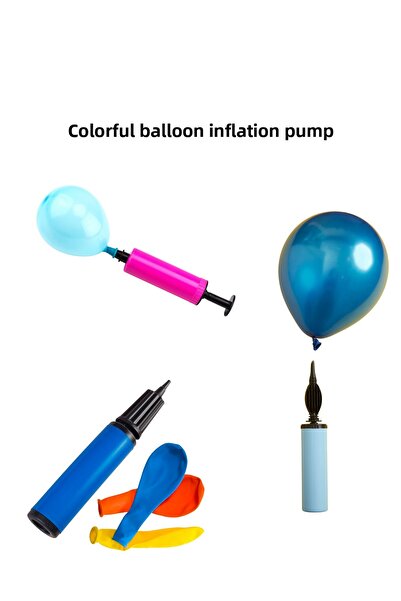HAPPYLOOPPARTY مضخة بالون ملونة لاحتفالات أعياد الميلاد، مضخة نفخ بالونات