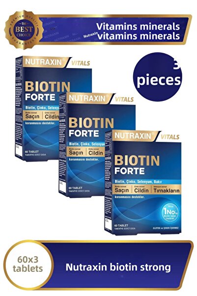 Nutraxin Biotin Forte Tablets 3 Pieces of 60
