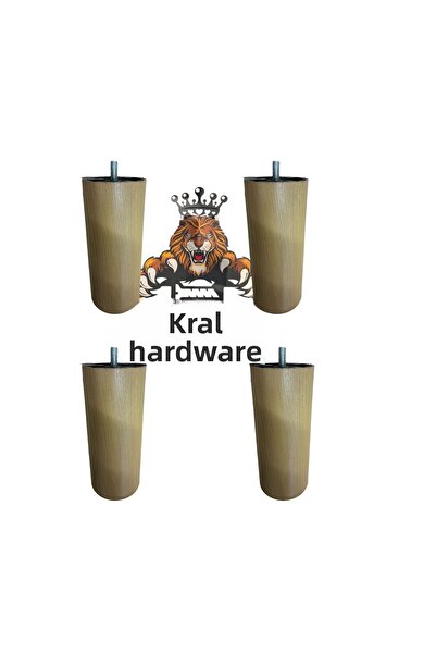 KRAL HIRDAVAT BOHEM AYAK, 4 bucăți de picioare boeme cu șuruburi, picioare de mobilă, picioare de bază, picioare de scaun (METRIC 8)