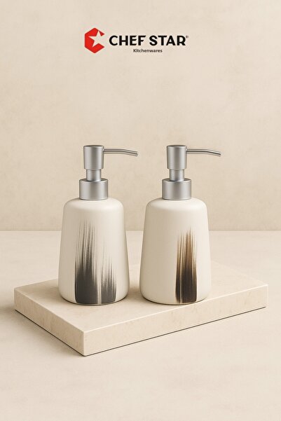 Chefstar DOZATOR DE SĂBUN LIQUID DE PORȚELAN CU MODEL MODERN – DESIGN STILAT ...
