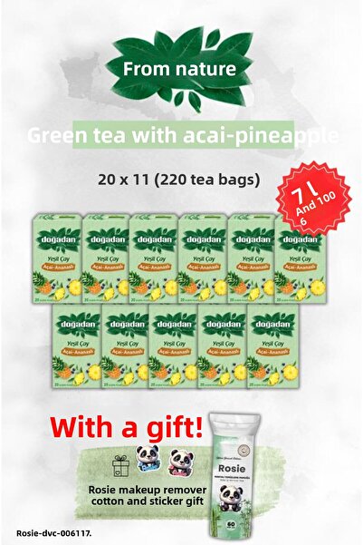 Doğadan شاي أخضر أساي بالأناناس اشترِ 11 واحصل على 9 وروزي