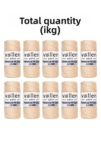 vollen yarn Полиестерна макраме корда 1,5 мм 100 г 150 м – опаковка от 10 бро...