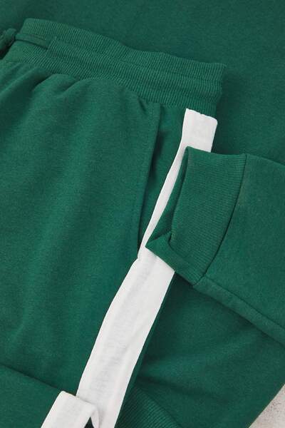 Trendyol Collection Green Regular Knitted Pajama Set with Side Stripes Thmaw21Pt0828
