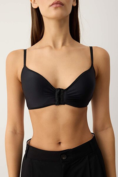 Trendyol Collection Black Micro Covered T-Shirt Bra Knitted Bra Thmaw26Su00012