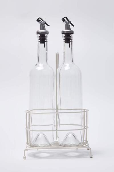 TRENDYOLMİLLA HOME Set de 2 oale pentru ulei cu suport metalic 750ml